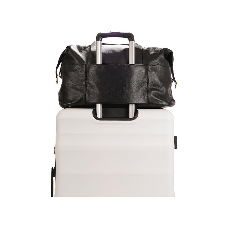 Explorer Weekender Leather Duffle Black Black