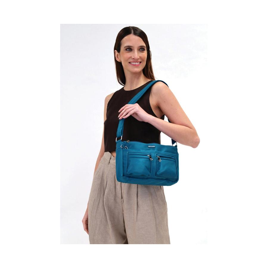 Pierre Cardin Clay Anti-Theft Crossbody Bag Turquoise Turquoise