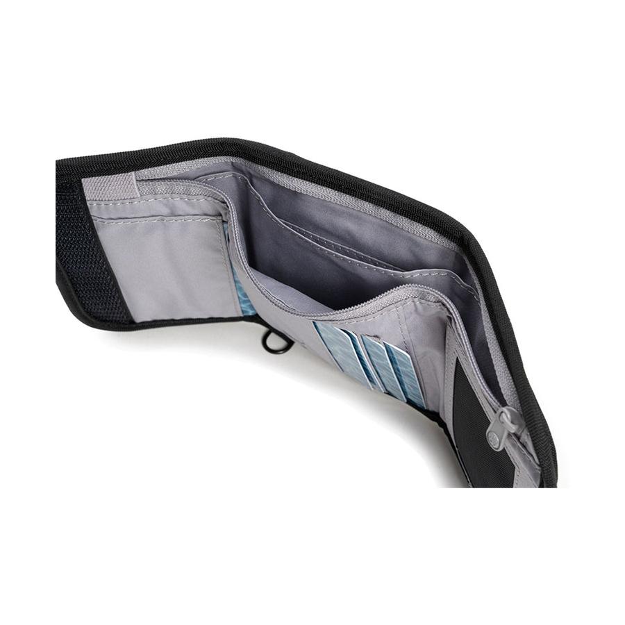 Pacsafe RFIDsafe V125 Anti-Theft RFID Blocking Tri-Fold Wallet Black Black