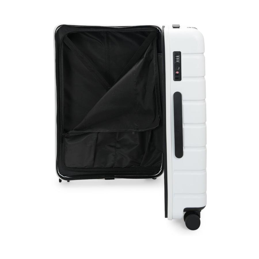 Explorer Arlo Pro 65cm Hardside Checked Suitcase White White