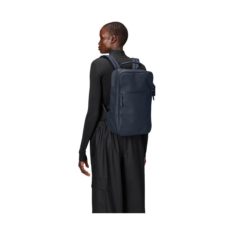 Rains Book Backpack Navy Navy