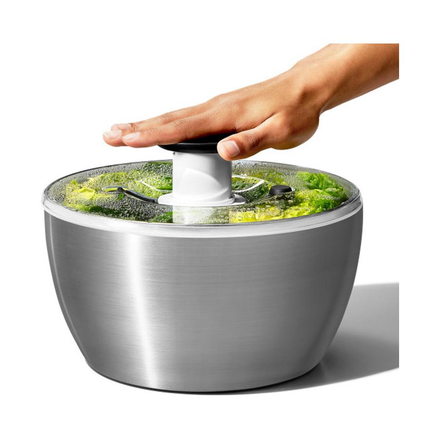 OXO Good Grips Steel Salad Spinner Stainless Steel Stainless Steel