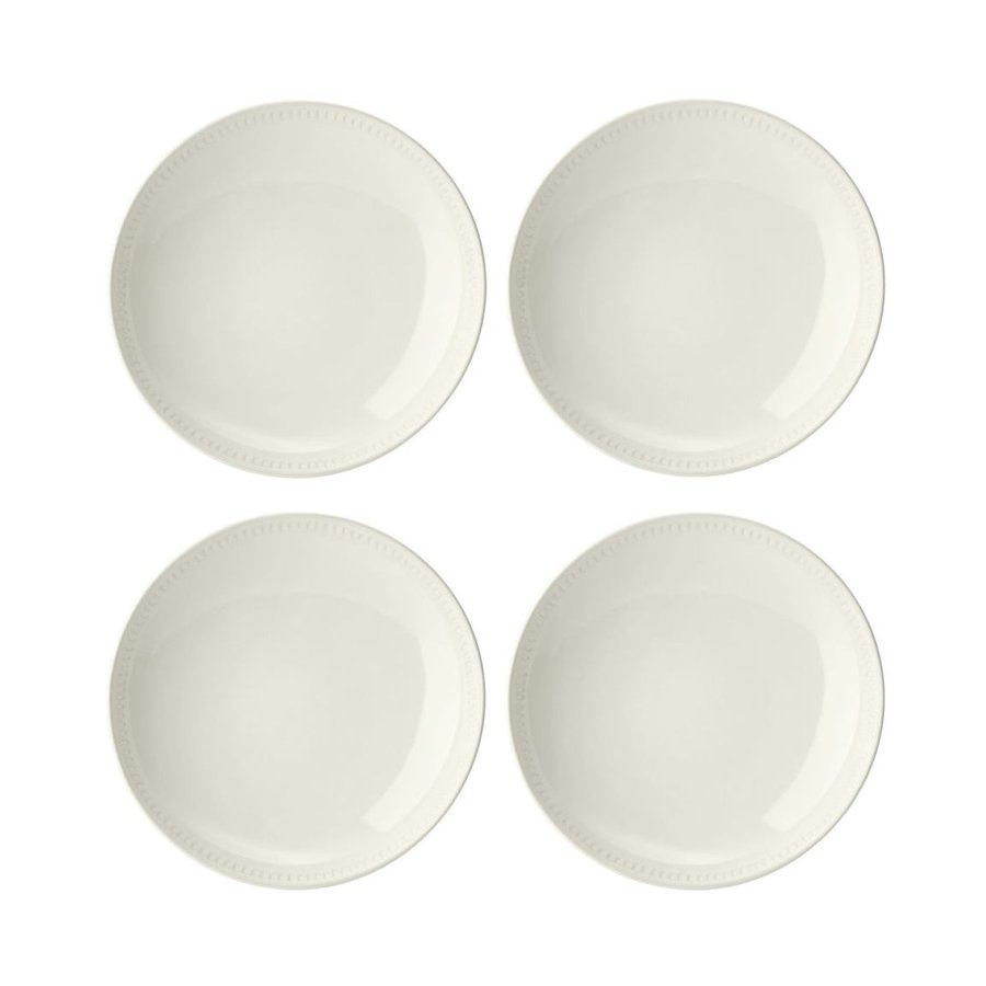 Mikasa Cranborne 24cm Stoneware Pasta Bowls (Set of 4) Cream Cream