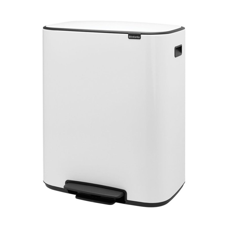 Brabantia Bo Pedal Bin (2 x 30L) White White