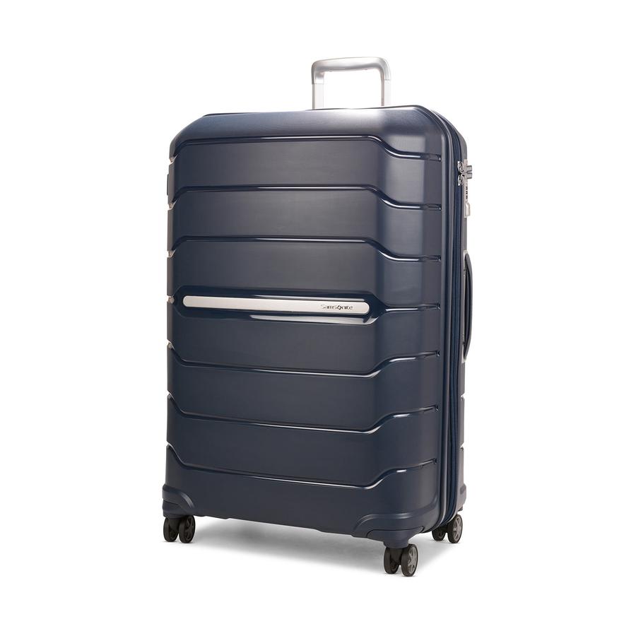 Samsonite Oc2lite 75cm Hardside Checked Suitcase Navy Navy