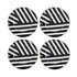 Mikasa Luxe Deco 21cm China Side Plates (Set of 4) Black/White