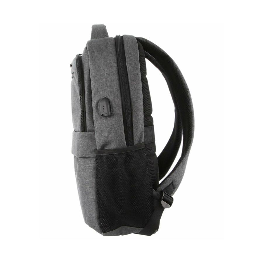 Pierre Cardin Carson 15" Laptop Backpack with USB Port Charcoal Charcoal