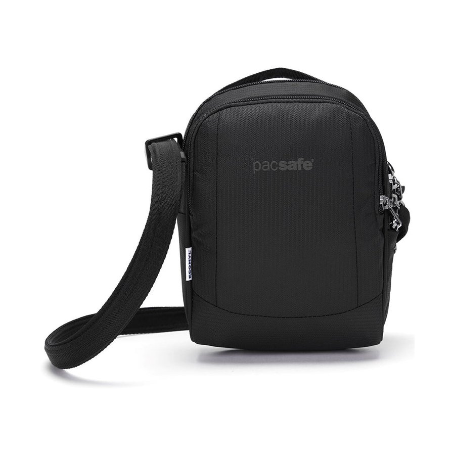 Pacsafe Metrosafe LS100 ECONYL Anti-Theft Recycled Crossbody Black Black