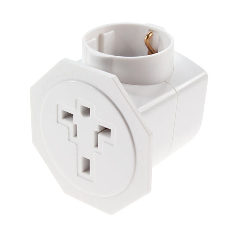 Jackson Universal Power Adapter with Surge Protection White White