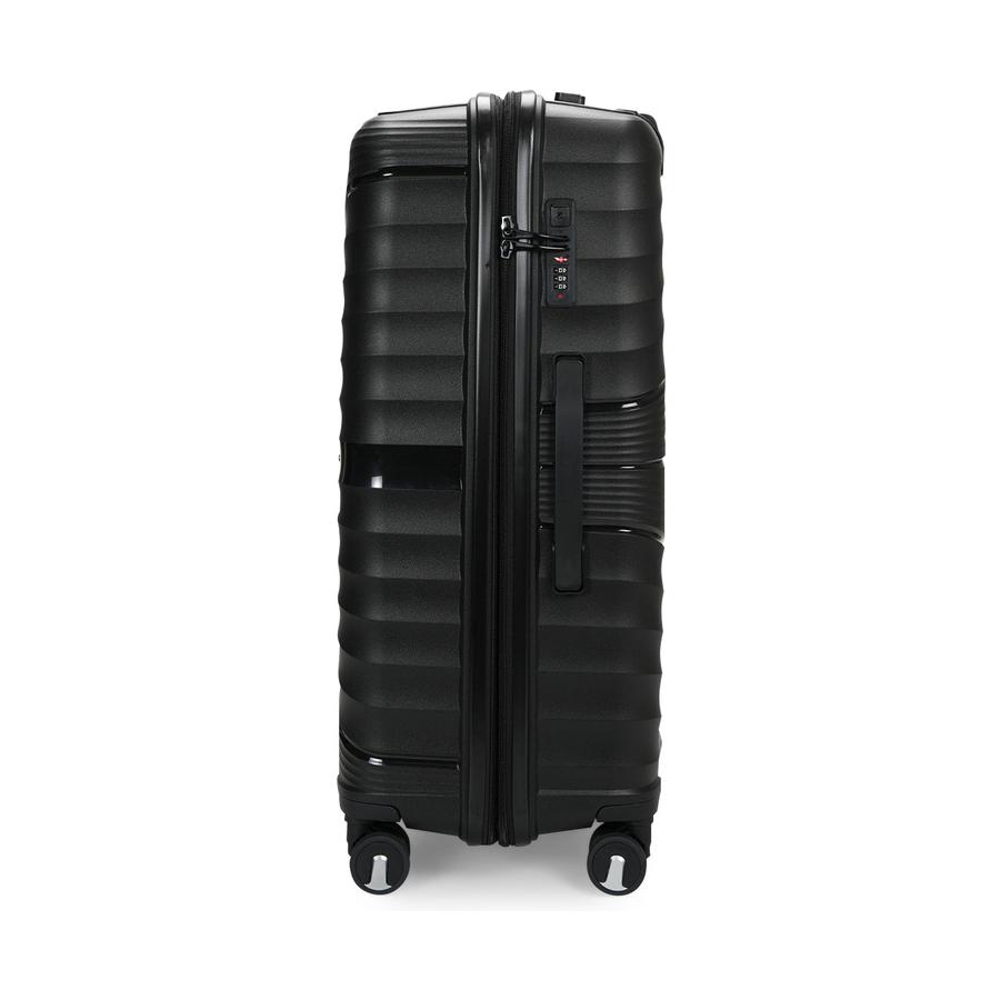 Nomad Aspire 75cm Hardside Checked Suitcase Black Black