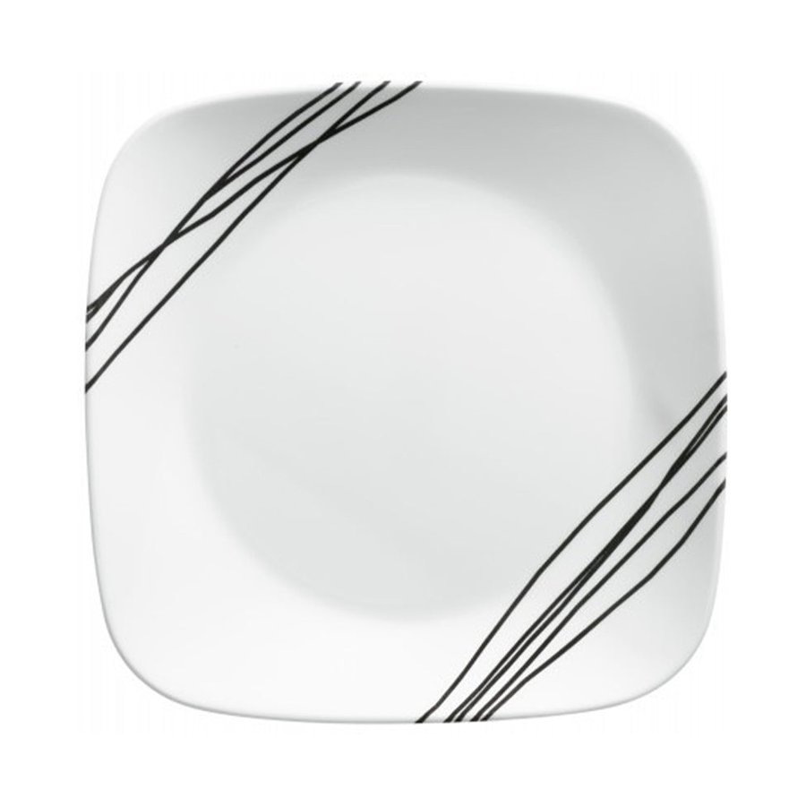 Corelle Simple Sketch 22.9cm Luncheon Plate (Set of 6) White White