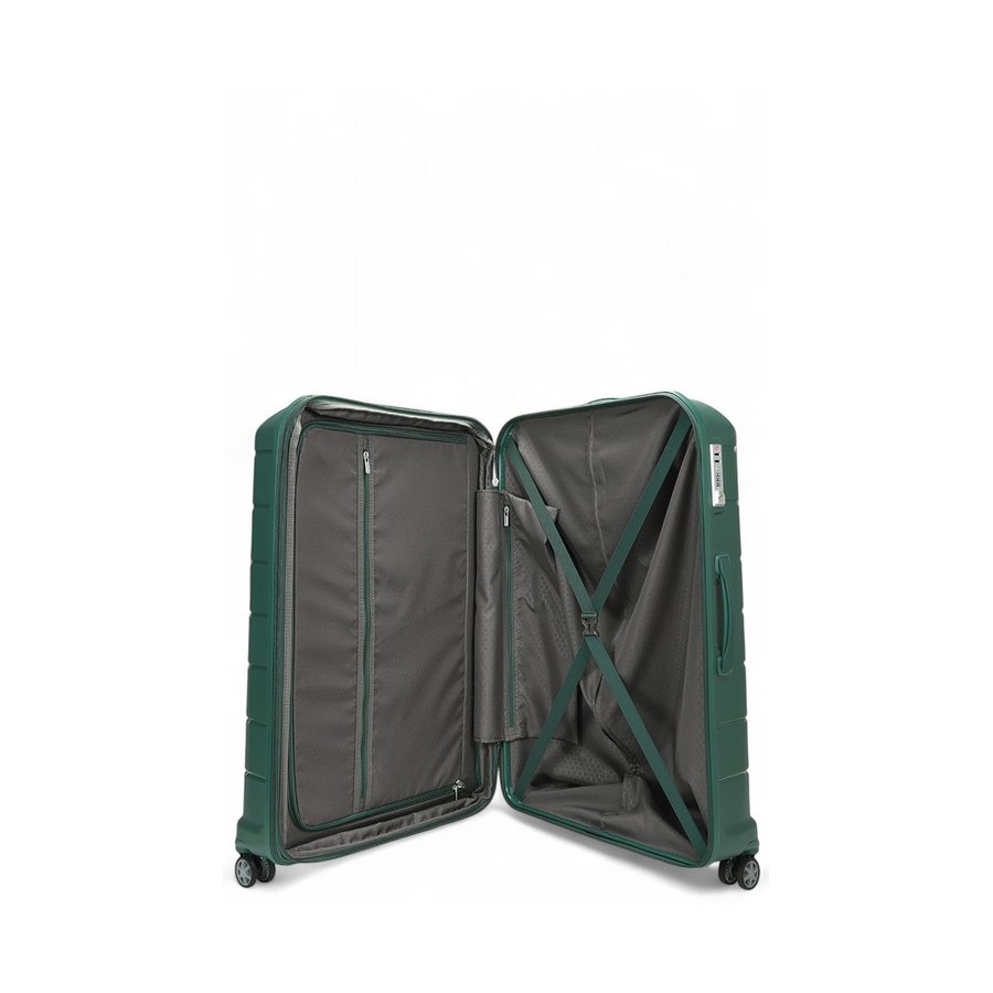 Samsonite Oc2lite 81cm Hardside Checked Suitcase Hunter Green Hunter Green