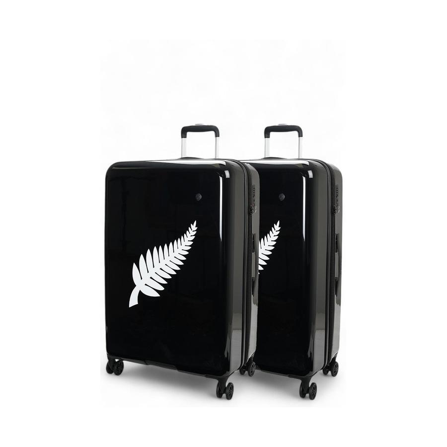 Caselite NZ Fern 77cm & 77cm Hardside Luggage Set Black Black