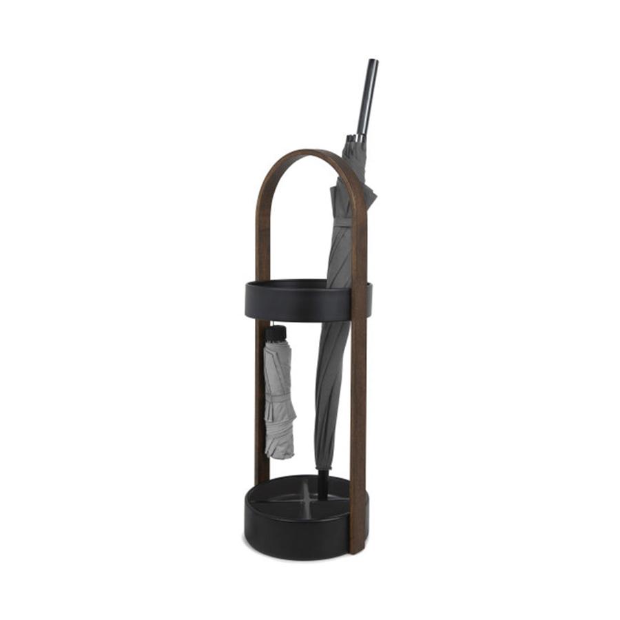 Umbra Hub Umbrella Stand Black/Walnut Black/Walnut
