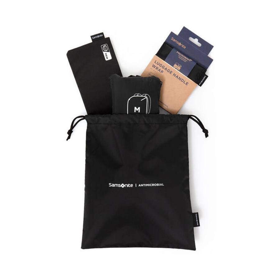 Samsonite Antimicrobial Drawstring Bag Travel Set Black Black