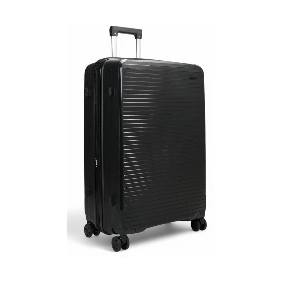 Nomad Venture 75cm Hardside Checked Suitcase Black Black