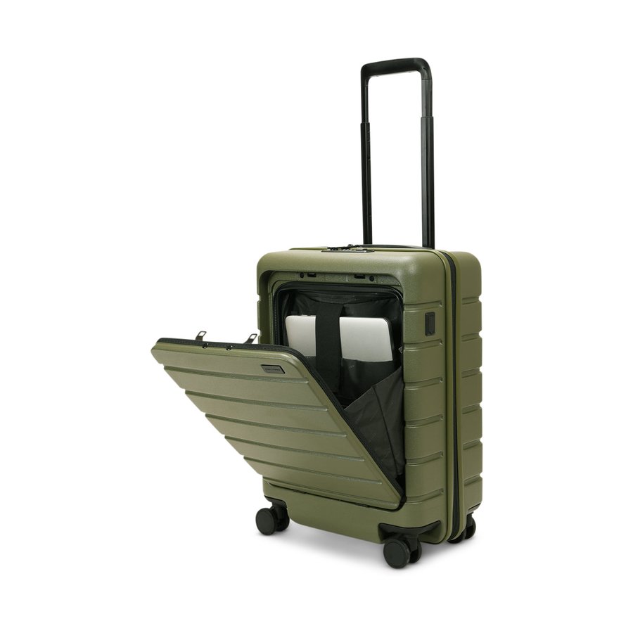 Explorer Arlo Pro 52cm Front Access Hardside Carry-On Suitcase Evergreen Evergreen