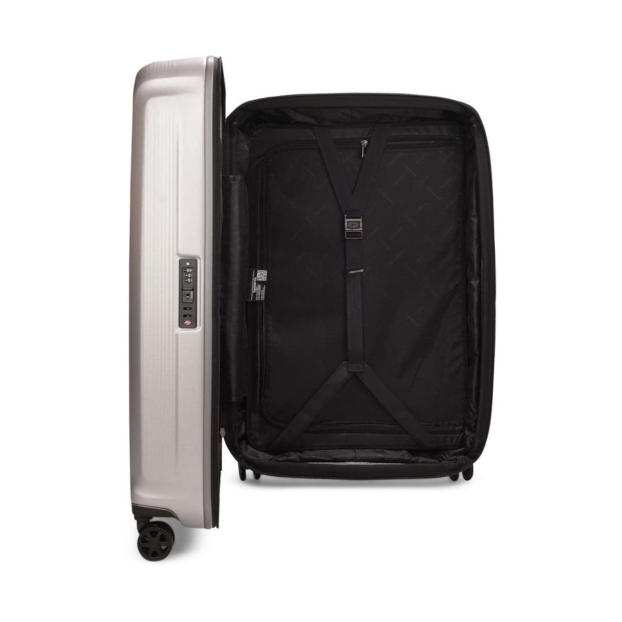 Samsonite Nuon 75cm Hardside Checked Suitcase Matte Silver Matte Silver