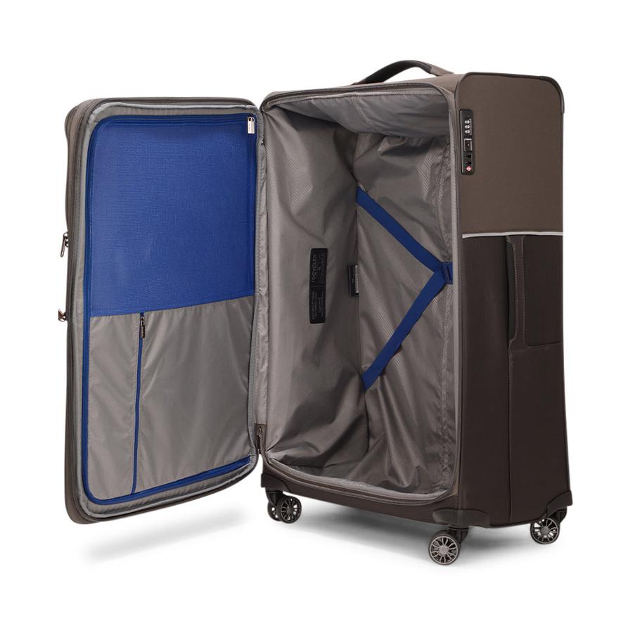 Samsonite 73H 78cm Softside Checked Suitcase Platinum Grey Platinum Grey