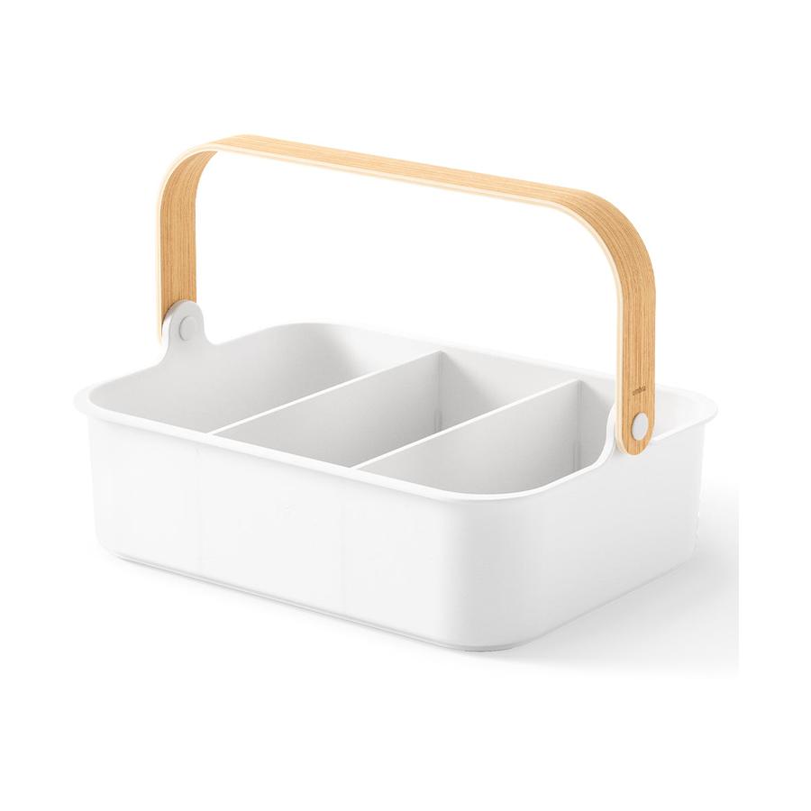 Umbra Bellwood Large Stackable Bin White/Natural White/Natural