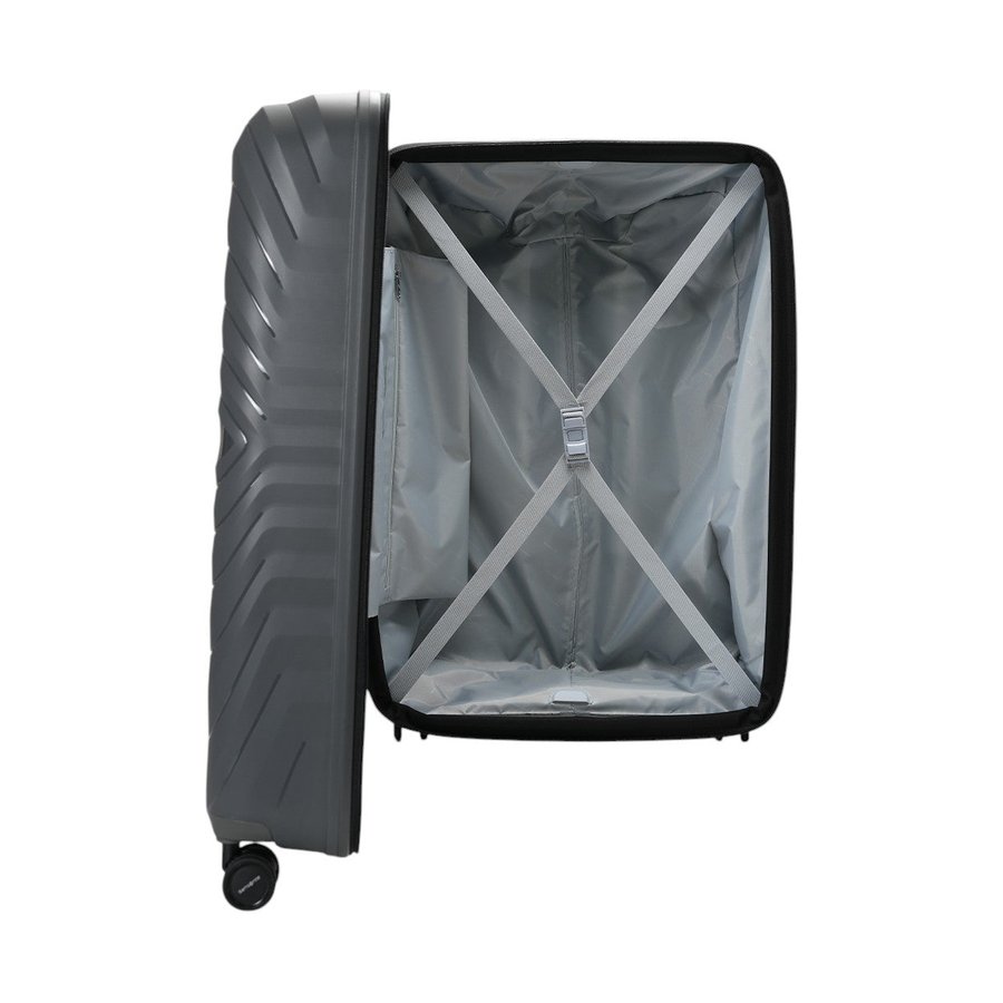 Samsonite Octolite Neo 81cm Hardside Checked Suitcase Gunmetal Gunmetal