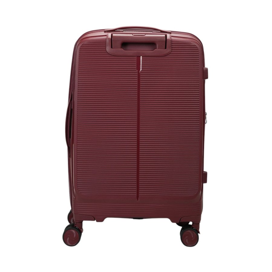 Caselite Venture 66cm Top Open Hardside Checked Suitcase Dark Red Dark Red
