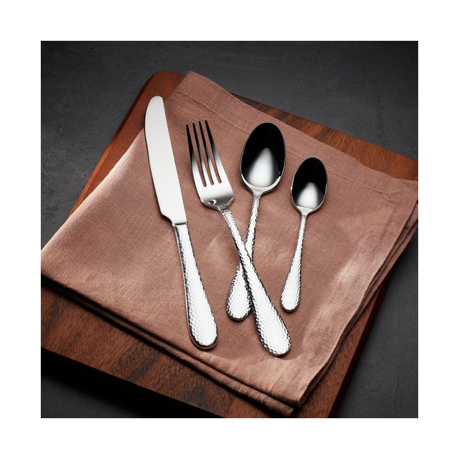 Oneida Tibet Hammered 16 Piece Cutlery Set Stainless Steel Stainless Steel