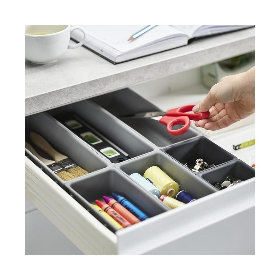 Joseph Joseph Blox 7-Piece Drawer Organiser Set Grey Grey