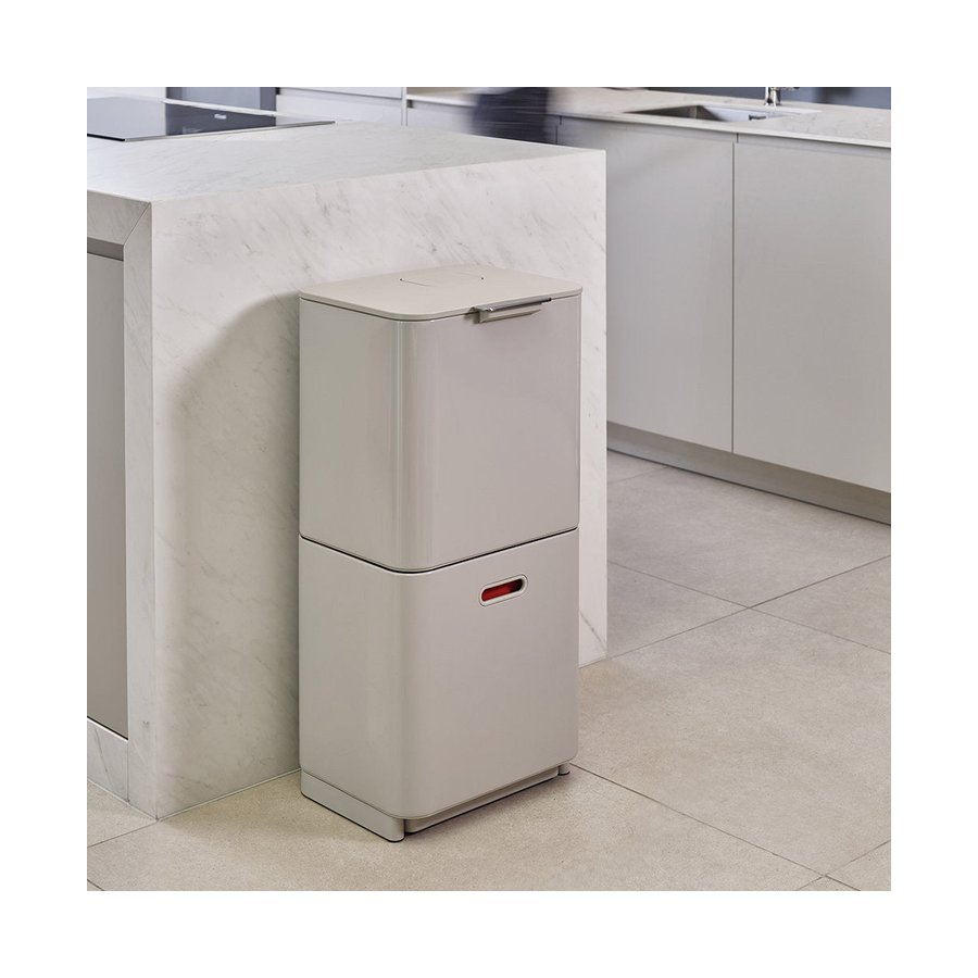 Joseph Joseph Totem 60L Waste & Recycling Bin Stone Stone