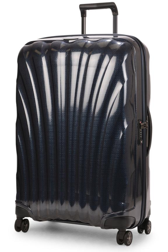 Samsonite C-Lite 75cm CURV Checked Suitcase Midnight Blue