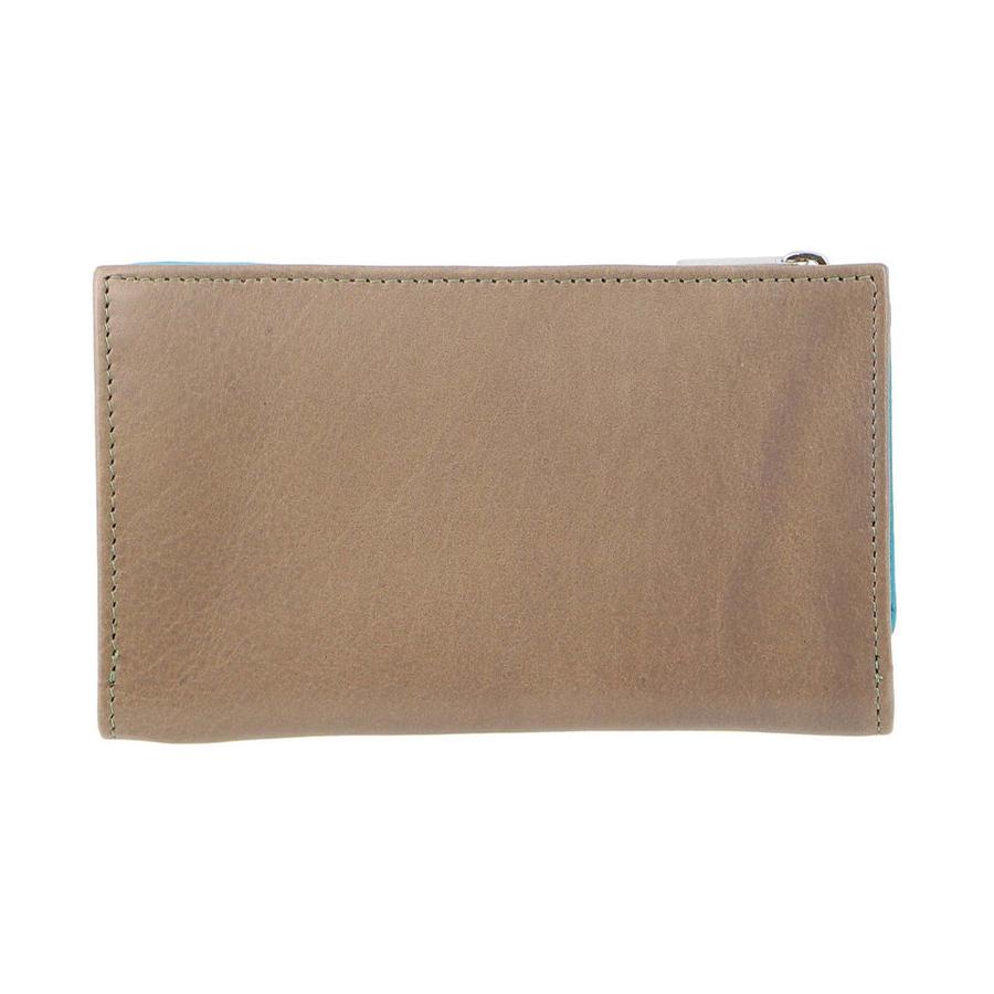 Pierre Cardin Nessa Women's Italian Leather RFID Wallet Turquoise/Taupe Turquoise/Taupe