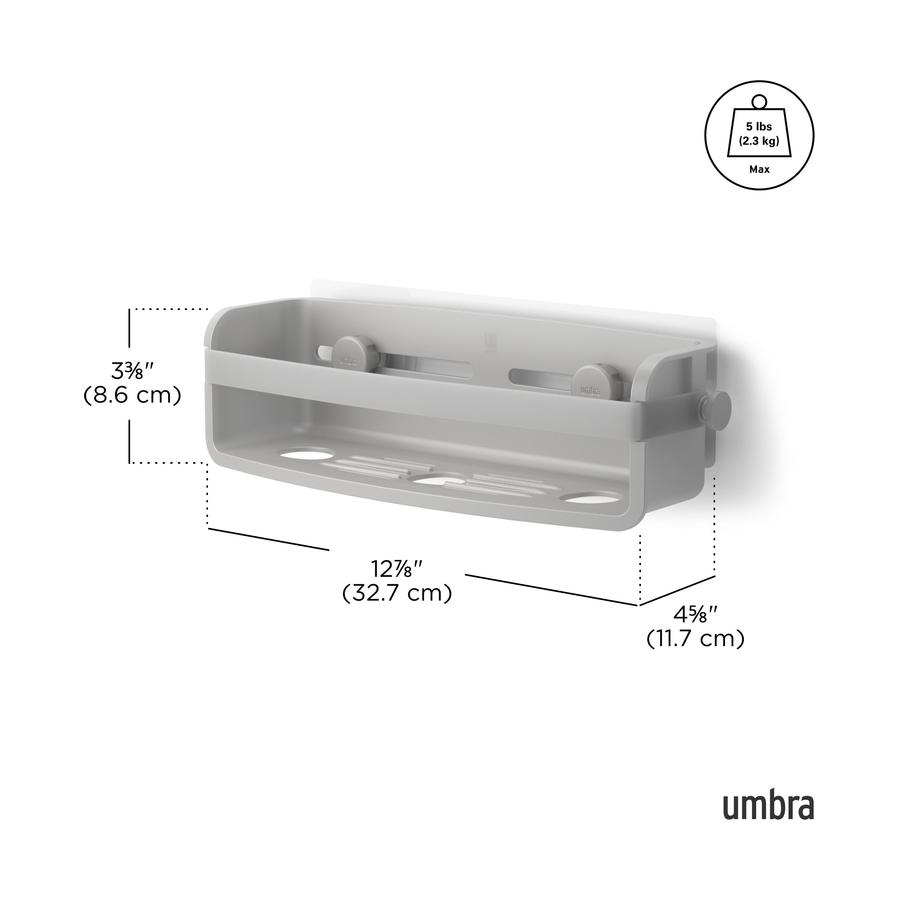 Umbra Flex Adhesive Bin Grey Grey