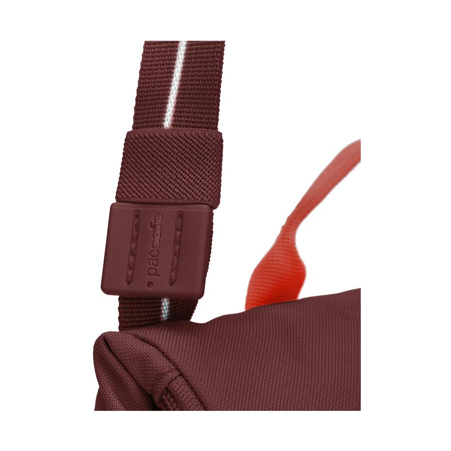 Pacsafe GO Anti-Theft Recycled Saddle Crossbody Bag Garnet Red Garnet Red