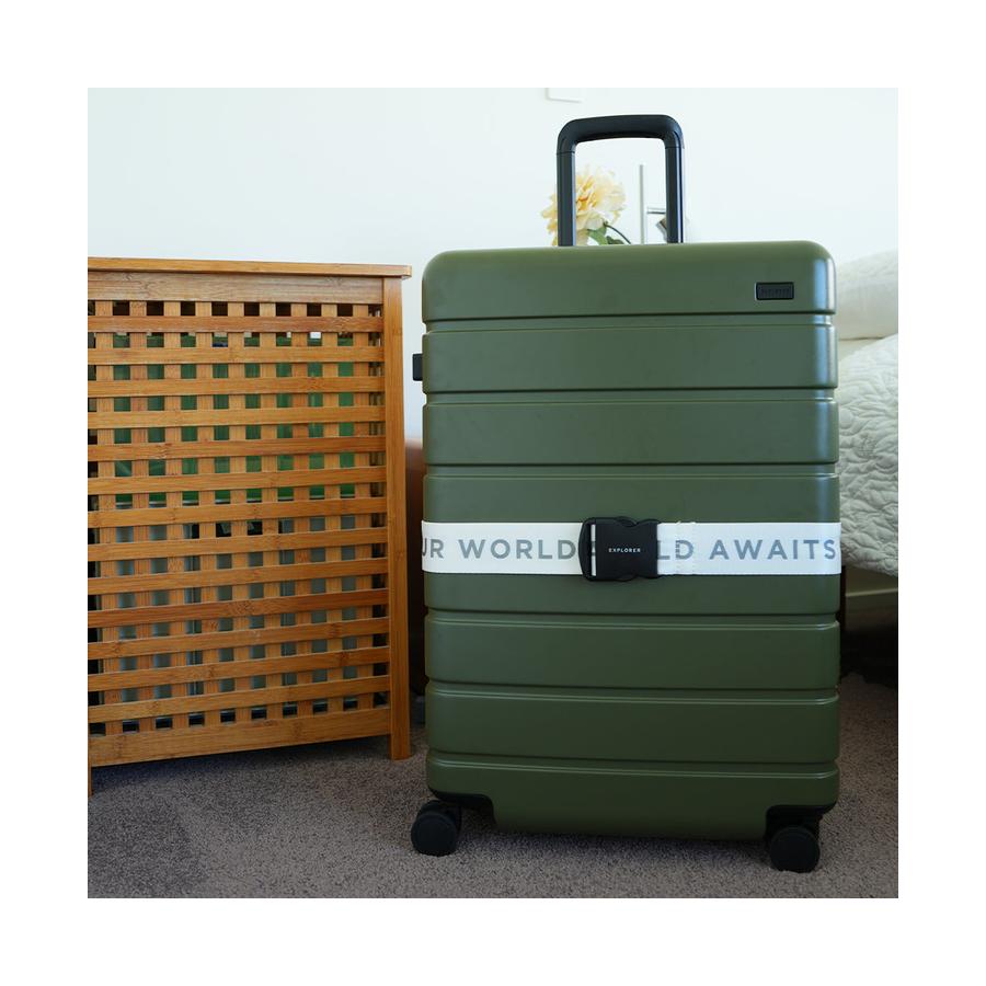 Explorer Luggage Strap White White