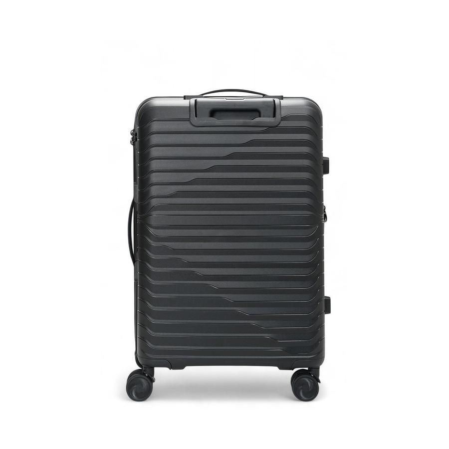 Caselite Summit 65cm Hardside Checked Suitcase Black Black