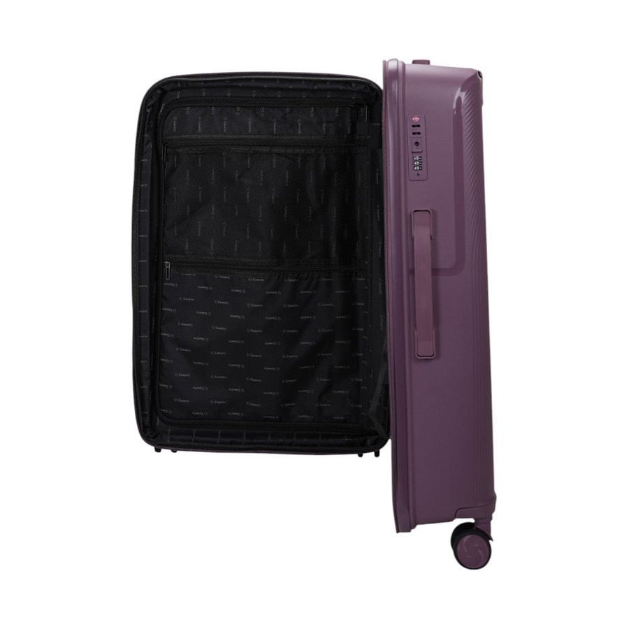 Caselite Aero 75cm Hardside Checked Suitcase Purple Purple