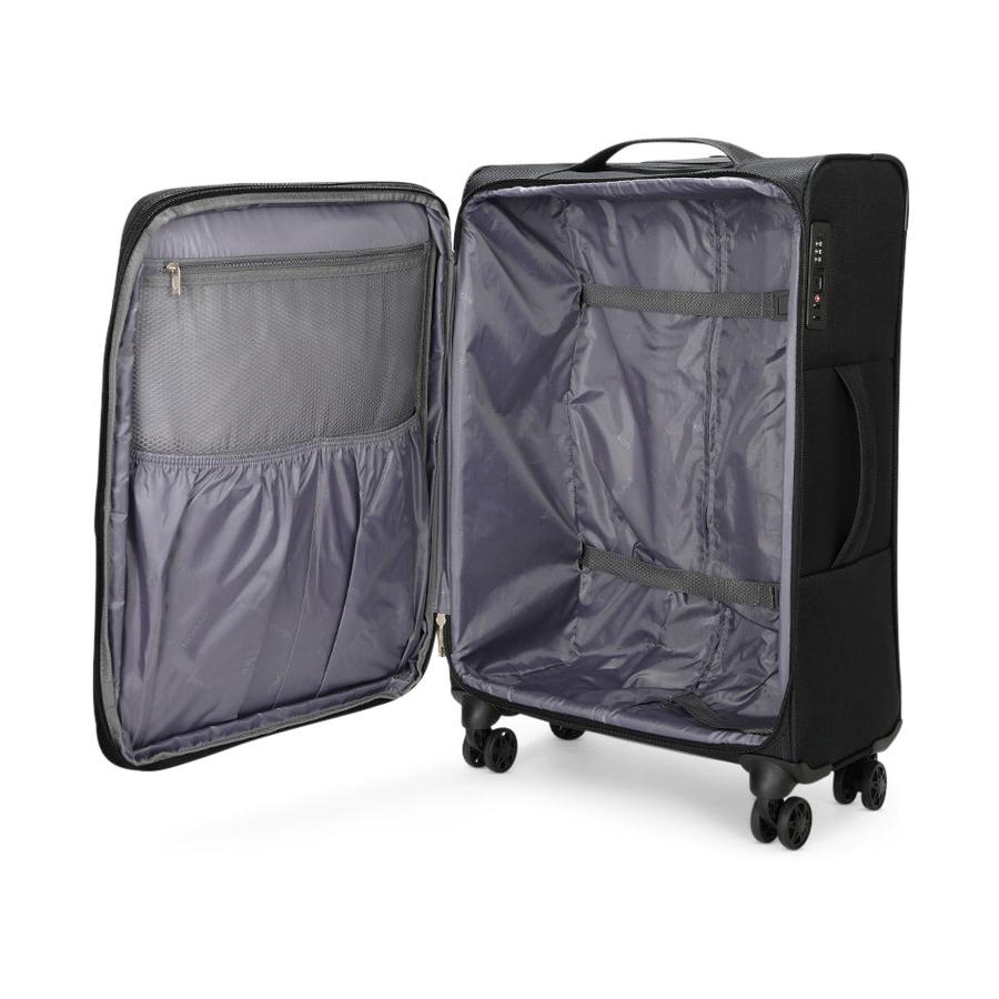 Caselite Ultra 69cm Softside Checked Suitcase & Laptop Bag Set Black Black