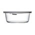 ClickClack Cook+ Round 0.6L Heatproof Glass Container Set of 4 Grey