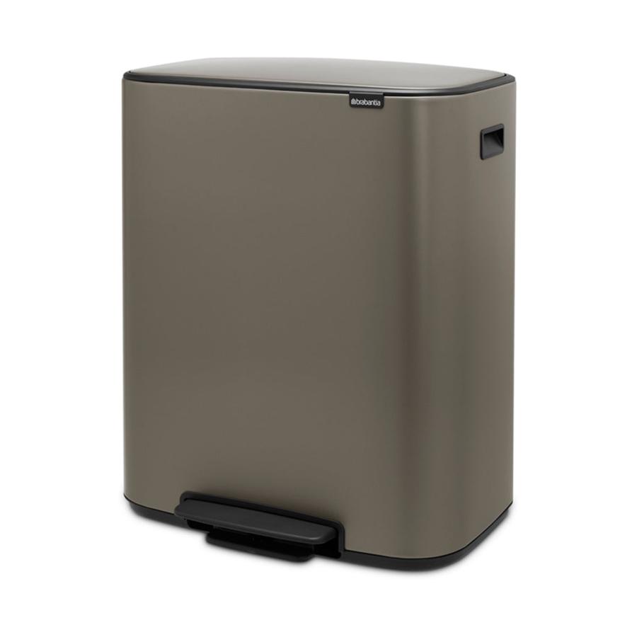 Brabantia Bo Pedal Bin (60L) Platinum Platinum