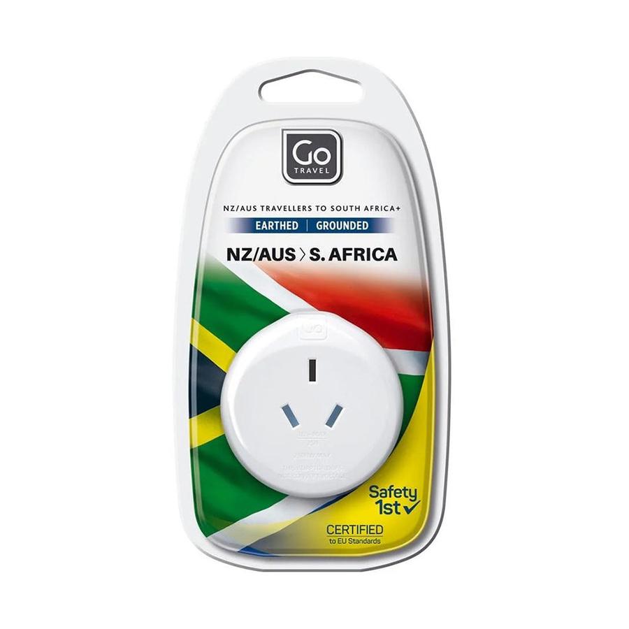 Go Travel NZ & AUS to South Africa Travel Adapter White White