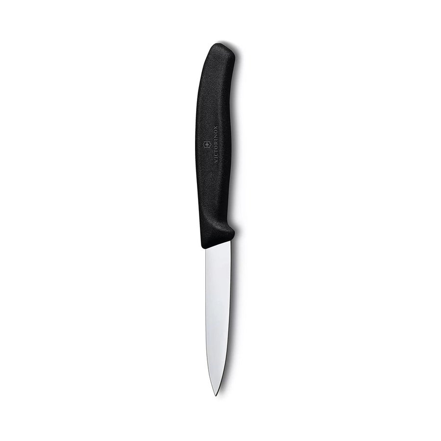 Victorinox Swiss Classic 8cm Paring Knife Straight Edge Pointed Tip Black Black