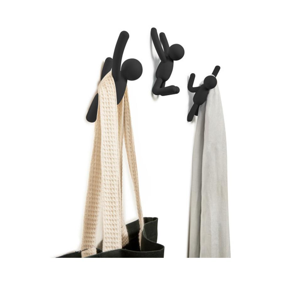 Umbra Buddy Wall Hooks (Set of 3) Black Black