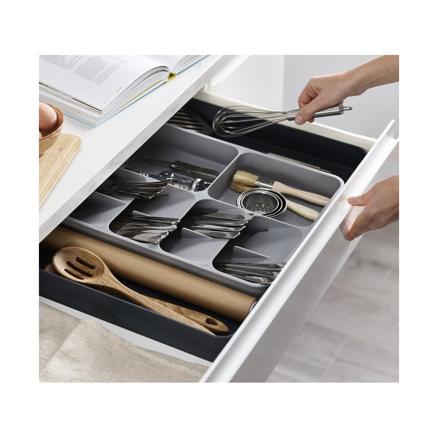 Joseph Joseph DrawerStore Expanding Cutlery Organiser Grey Grey
