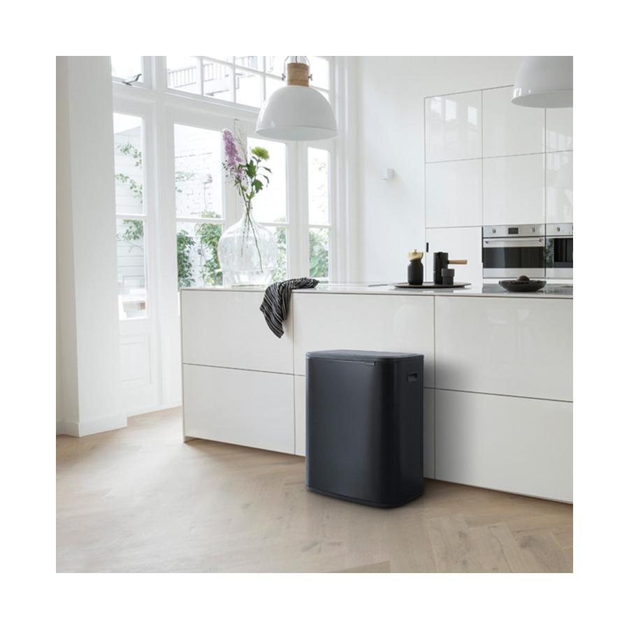 Brabantia Bo Touch Bin (60L) Matte Black Matte Black