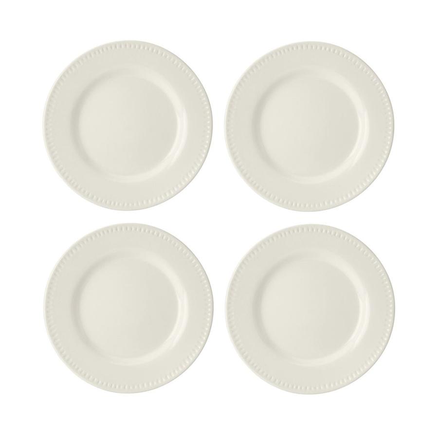 Mikasa Cranborne 21cm Stoneware Side Plates (Set of 4) Cream Cream