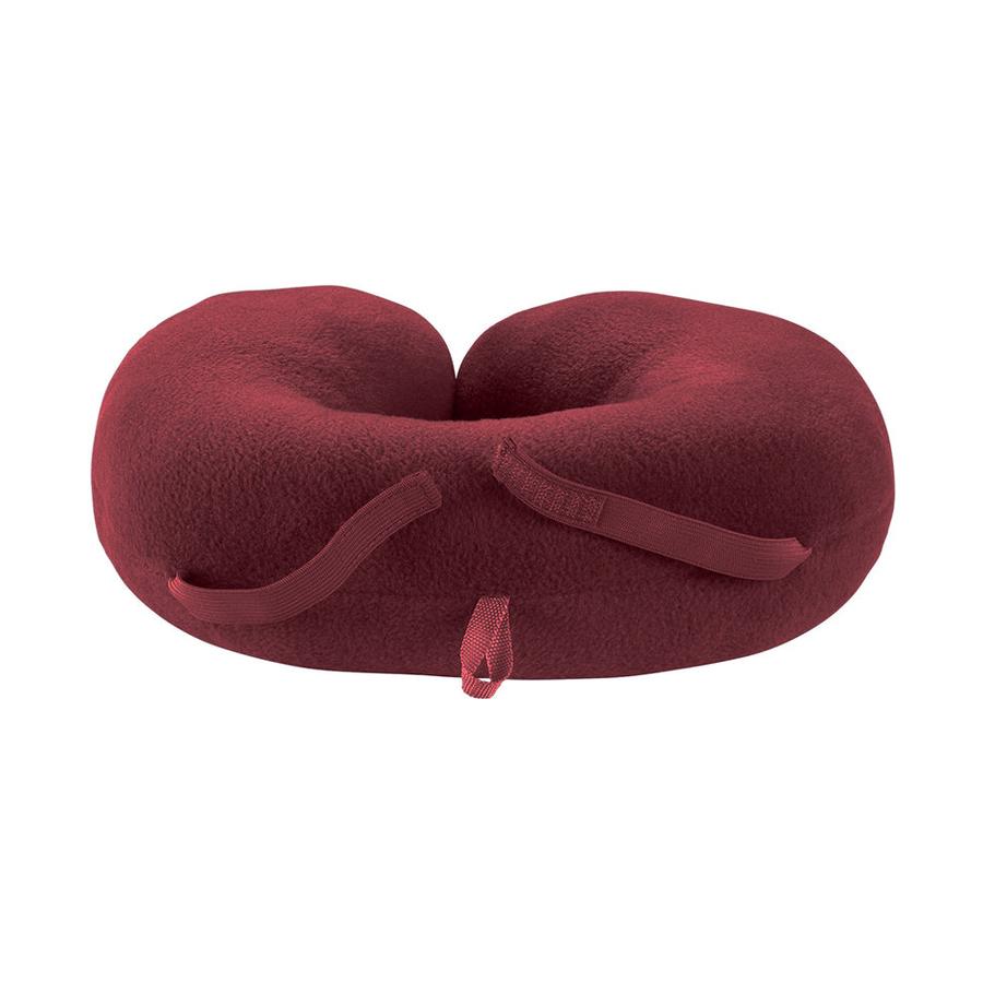 Lewis N. Clark Fibre Filled Neck Pillow Burgundy Burgundy