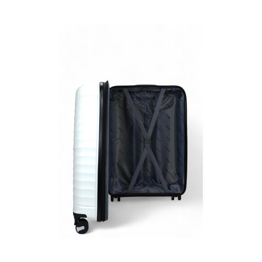 Nomad Aspire 65cm Hardside Checked Suitcase White White