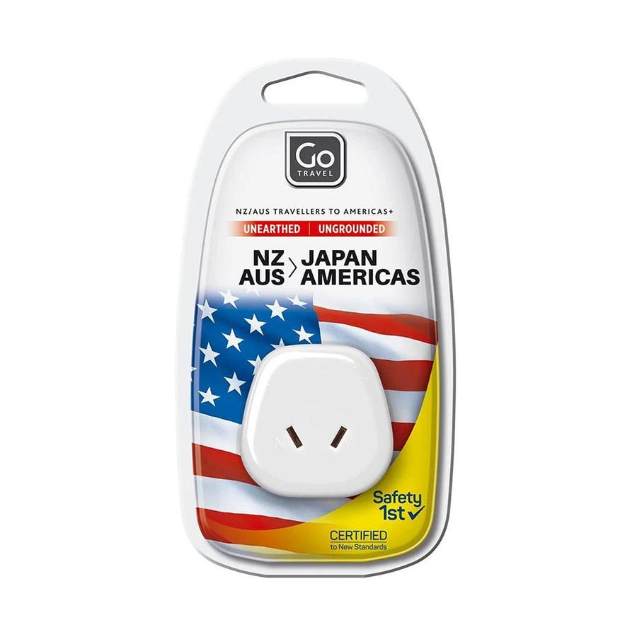 Go Travel NZ & AUS  to Japan Travel Adapter White White