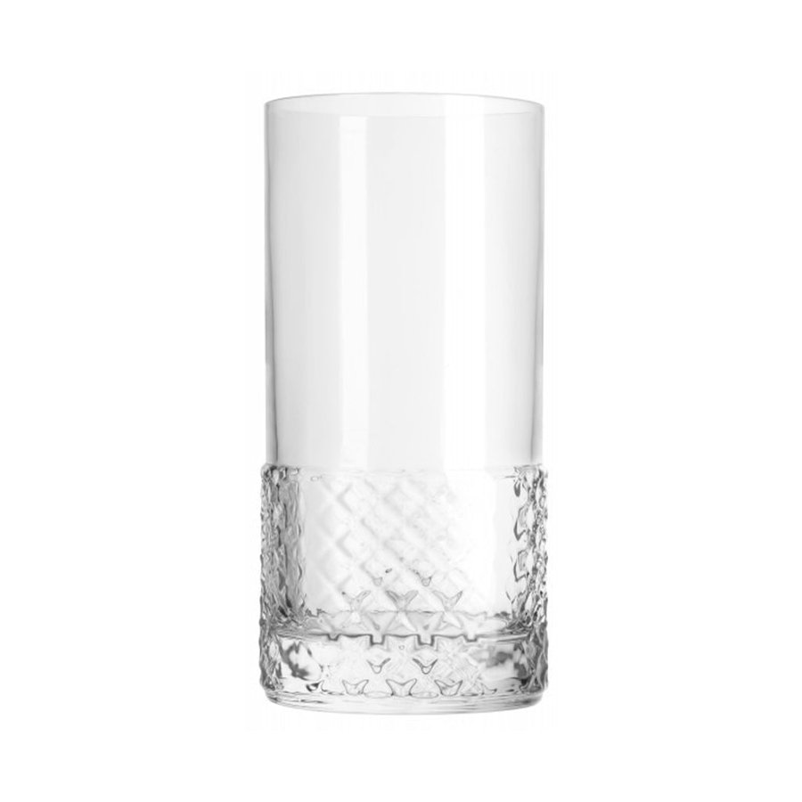 Luigi Bormioli Roma 480ml Crystal HiBall Glass Tumbler Gift Set of 4 Clear Clear