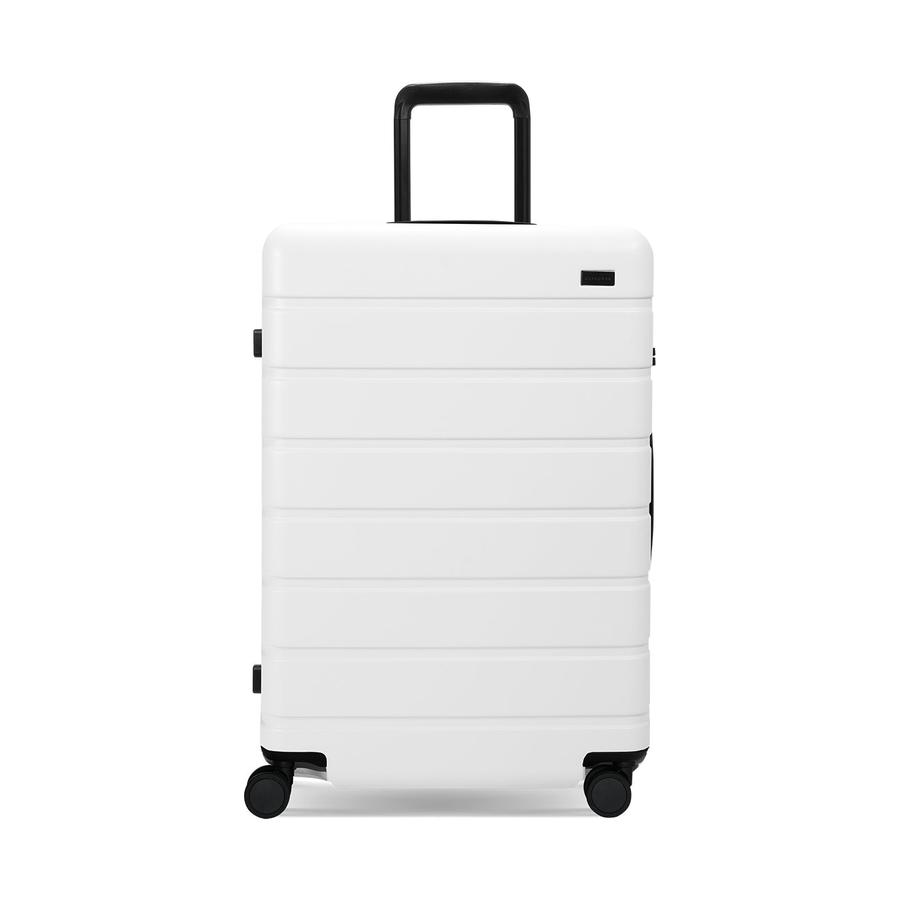 Explorer Arlo Pro 65cm Hardside Checked Suitcase White White